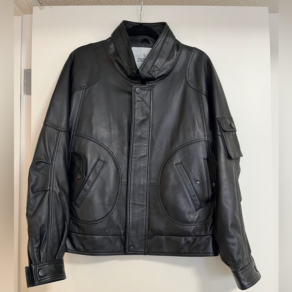 Dulce Real Leather Bomber Jacket Vintage Inspired